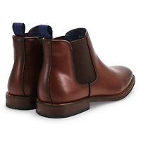 Botte Chelsea Carmine en cuir pour hommes - Noir