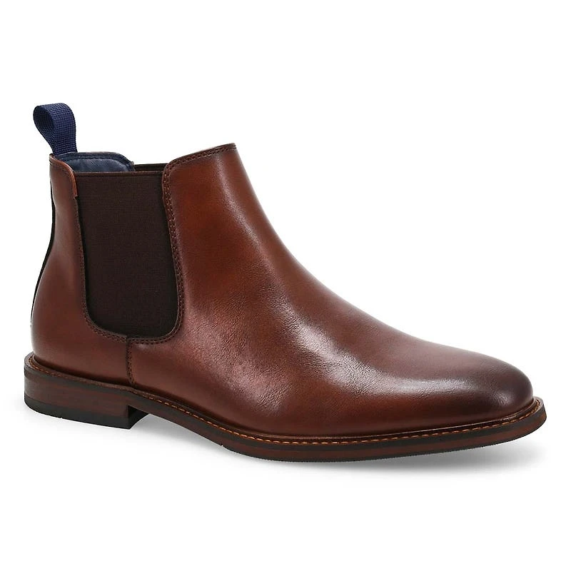 Botte Chelsea Carmine en cuir pour hommes - Noir