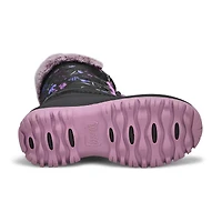 Girls' Charm Pull On Waterproof Winter Boot - Blac