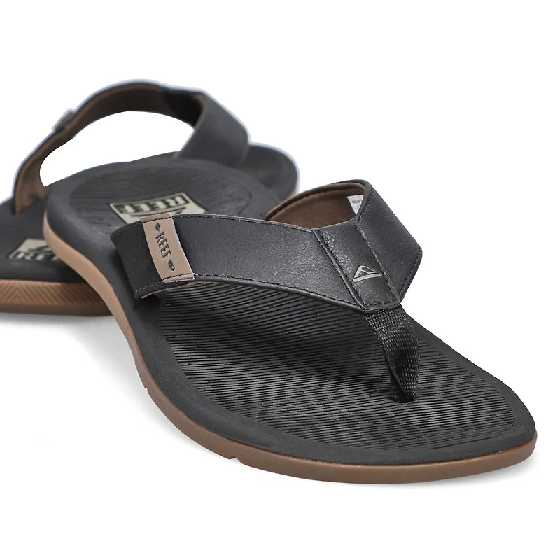 Men's Reef Santa Ana Thong Sandal - Black