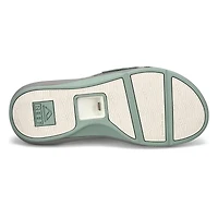 Claquette en cuir CRUISER, gris/vert, hommes