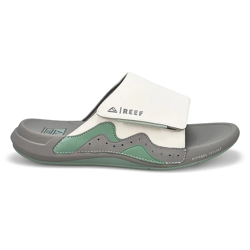 Claquette en cuir CRUISER, gris/vert, hommes