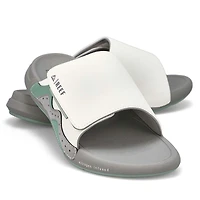 Men's Cruiser Slide Leather Sandal - Grey/Green