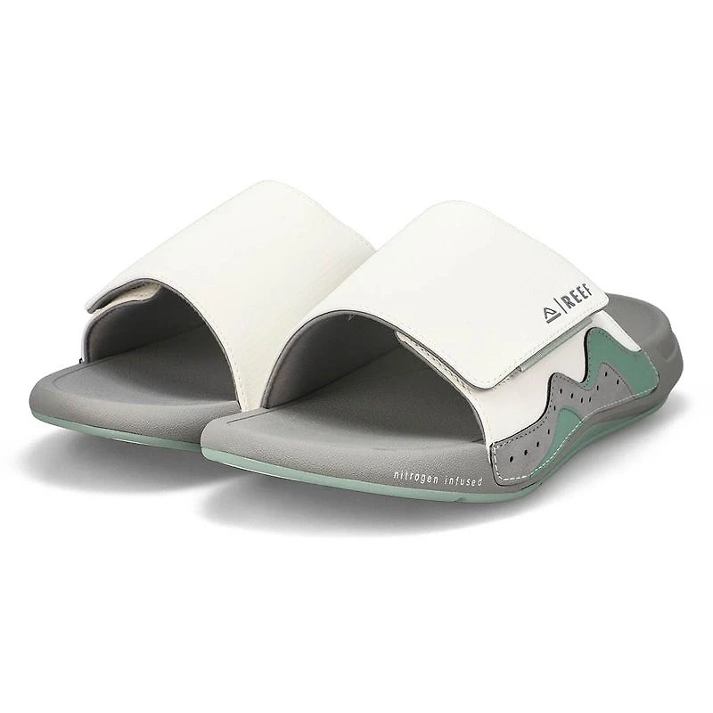 Claquette en cuir CRUISER, gris/vert, hommes