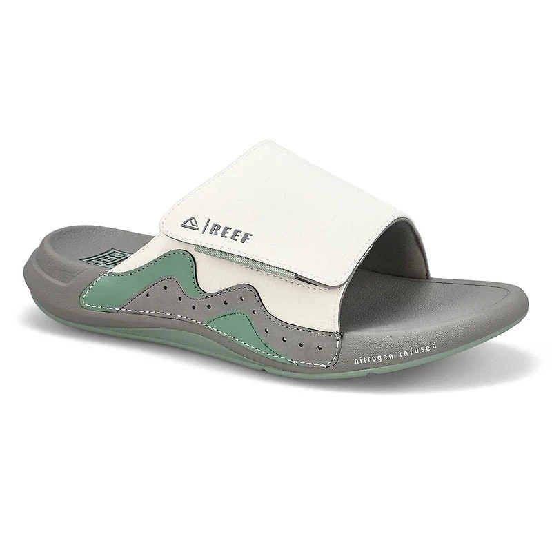 Claquette en cuir CRUISER, gris/vert, hommes