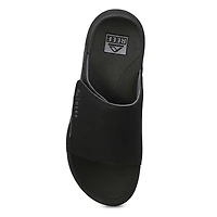 Men's Cruiser Slide Leather Sandal - Grey/Green