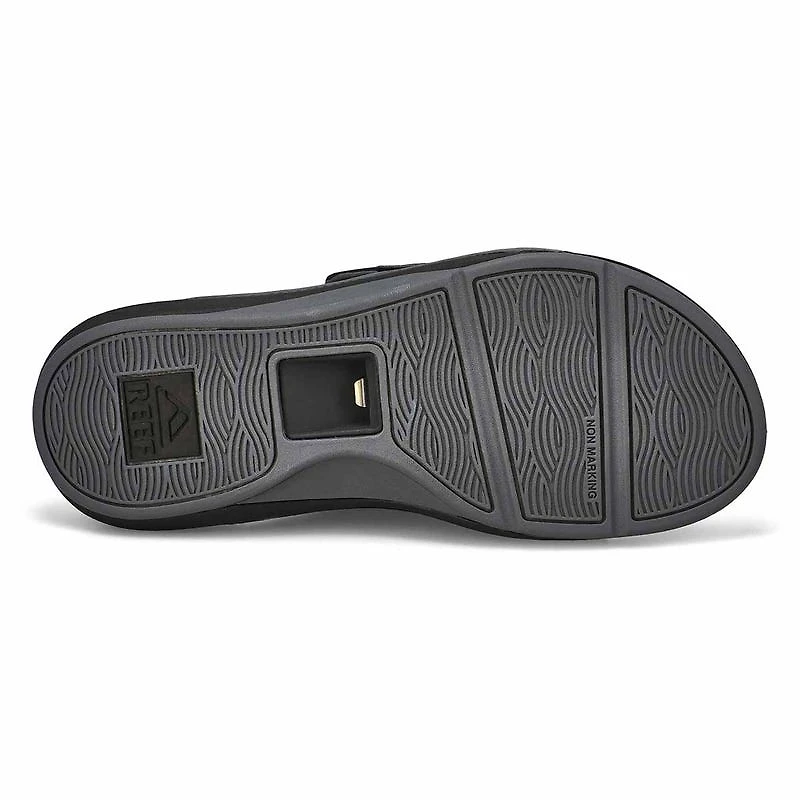 Men's Cruiser Slide Leather Sandal - Grey/Green