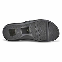 Men's Cruiser Slide Leather Sandal - Grey/Green