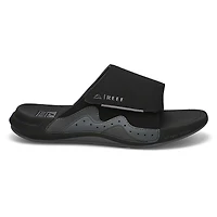 Men's Cruiser Slide Leather Sandal - Grey/Green