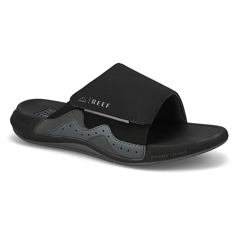 Claquette en cuir CRUISER, noir/gris, hommes