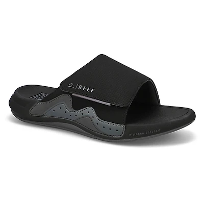 Claquette en cuir CRUISER, noir/gris, hommes