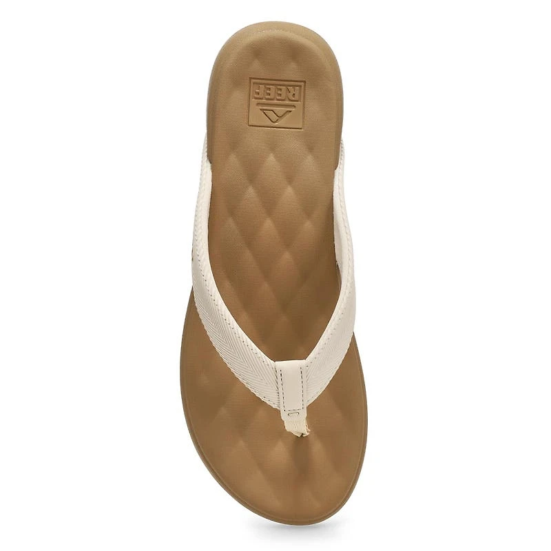 Women's Cushion Melody Thong Sandal - Black/Tan