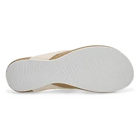 Women's Cushion Melody Thong Sandal - Black/Tan