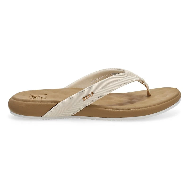 Women's Cushion Melody Thong Sandal - Black/Tan