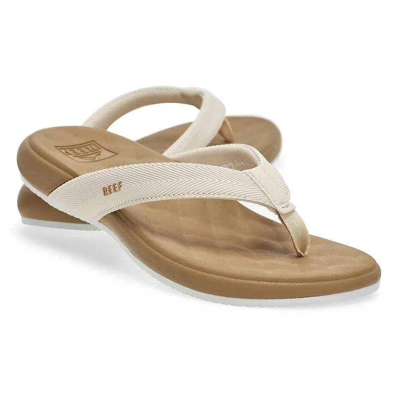 Women's Cushion Melody Thong Sandal - Black/Tan