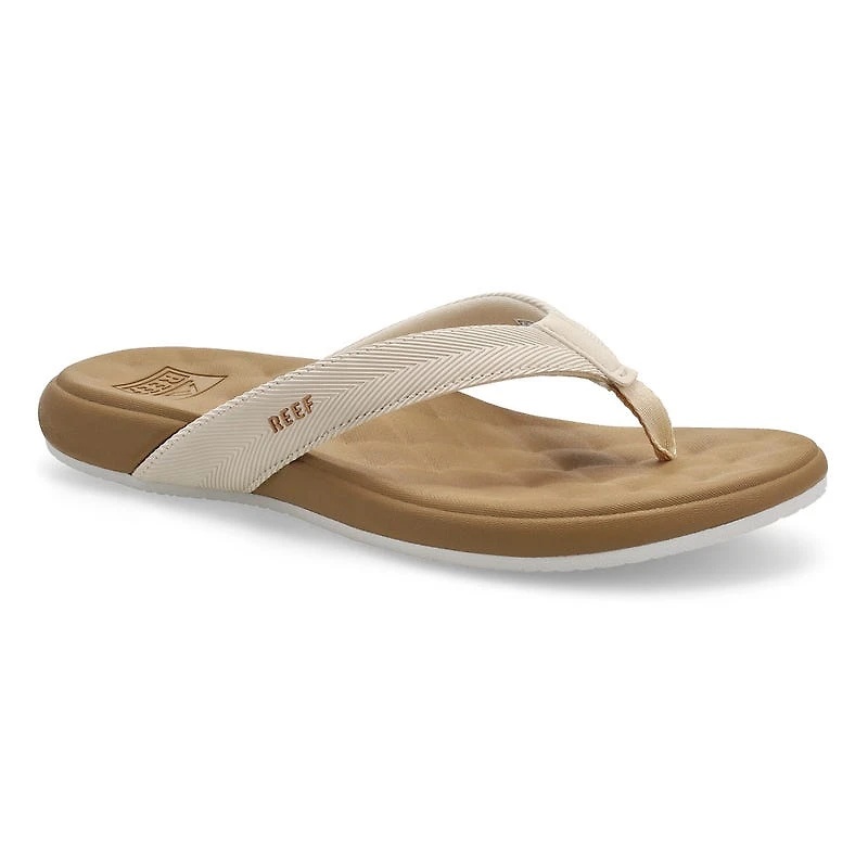 Women's Cushion Melody Thong Sandal - Black/Tan