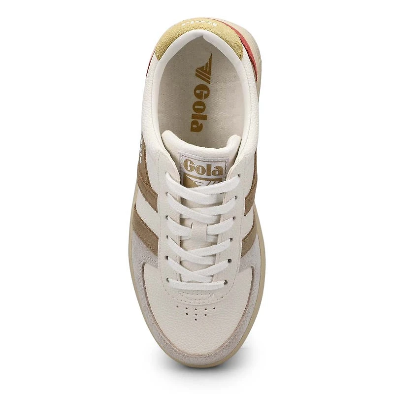 Woomen's Grandslam Trident Sneaker - White/Bone/Fl