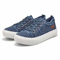 Women's Clay Lace Up Fashion Sneaker - Blue