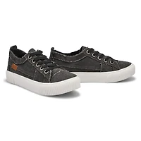 Women's Clay Lace Up Fashion Sneaker - Black