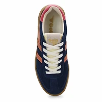 Women's  Athena Lace Up Sneaker - Navy/Pink