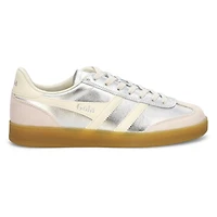 Women's Viper Metallic Lace Up Sneaker - Silver/Of
