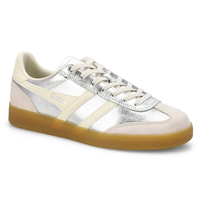 Women's Viper Metallic Lace Up Sneaker - Silver/Of
