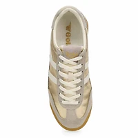 Women's Firefly Metallic Lace Up Sneaker - Gold/Of