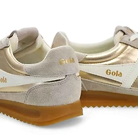 Women's Firefly Metallic Lace Up Sneaker - Gold/Of