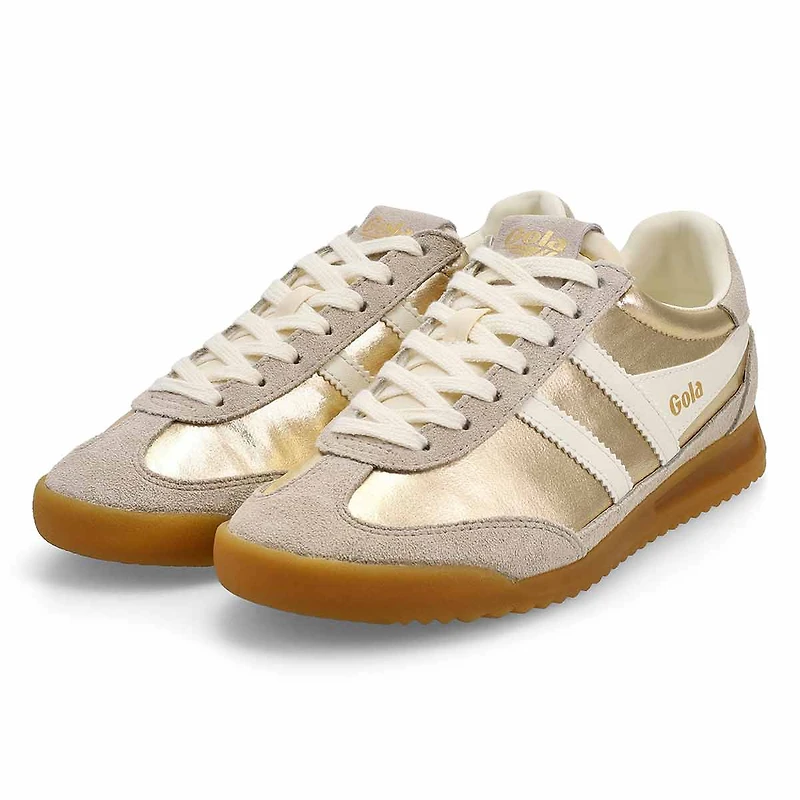 Baskets lacets FIREFLY METALLIC, or/blanc cass,