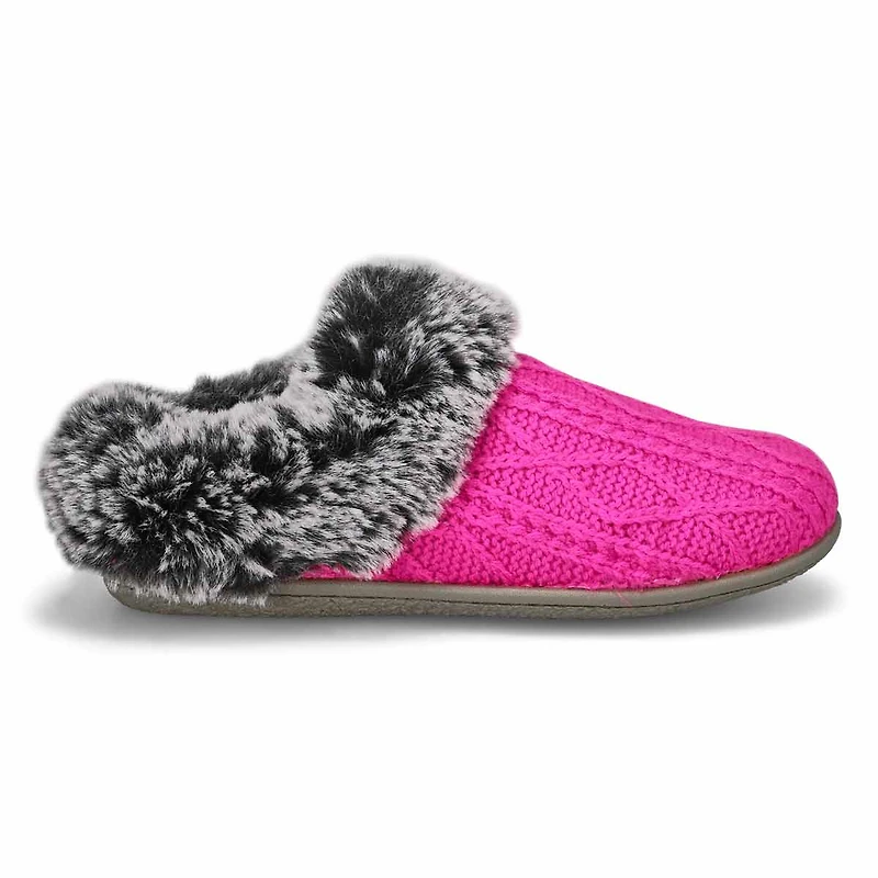 Pantoufle en tricot et similifourrure CLIPPER