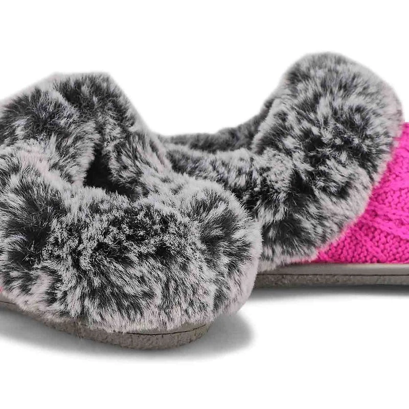 Women's Clipper Knit Faux Fur Slipper