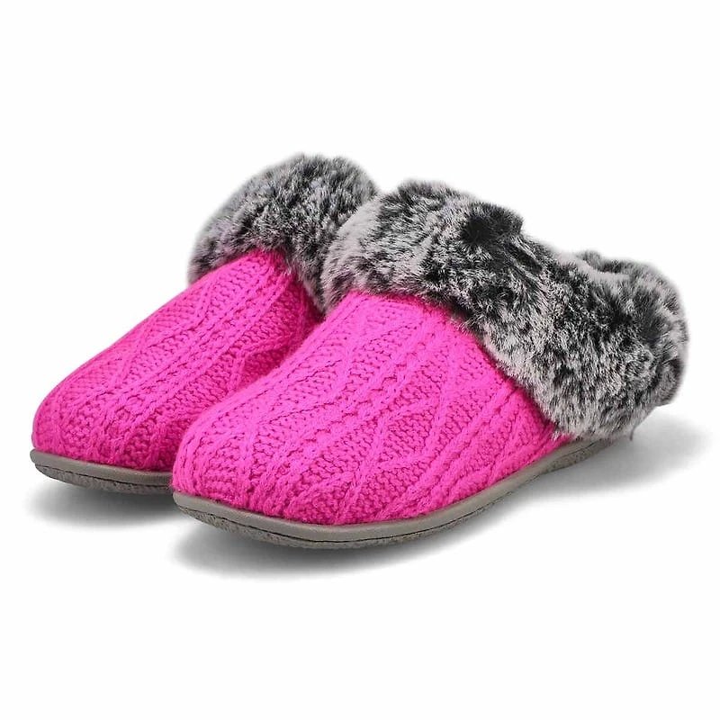Women's Clipper Knit Faux Fur Slipper