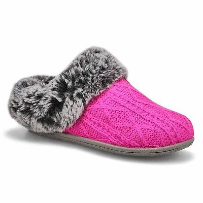 Pantoufle en tricot et similifourrure CLIPPER