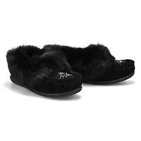 Women's  Cute 5 Rabbit Fur SoftMocs - Turqoise