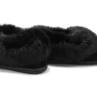 Women's  Cute 5 Rabbit Fur SoftMocs - Turqoise