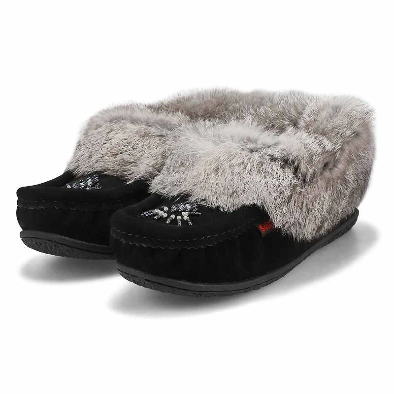 Women's Cute 5 Rabbit Fur SoftMocs