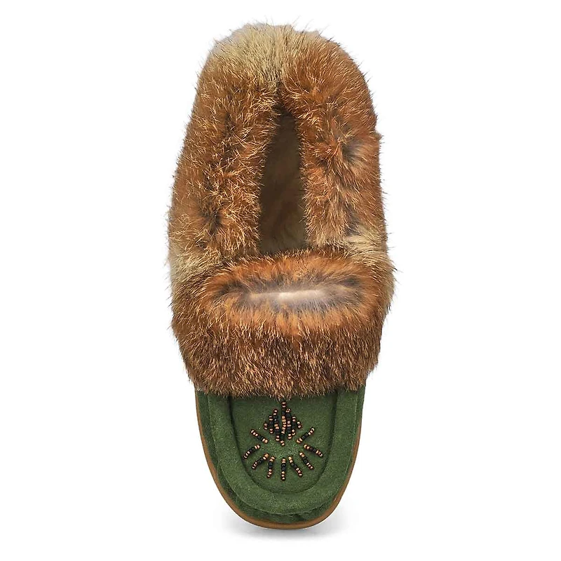 Women's Cute 5 Rabbit Fur SoftMocs
