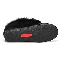 Women's Cute 5 Leather Rabbit Fur SoftMocs - White