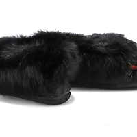 Women's Cute 5 Leather Rabbit Fur SoftMocs - White