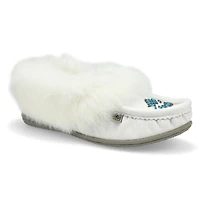 SoftMocs CUTE 5 L, fourrure lapin, noir, femmes