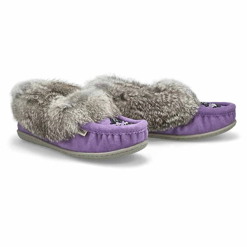 Women's Cute 5 Rabbit Fur SoftMocs