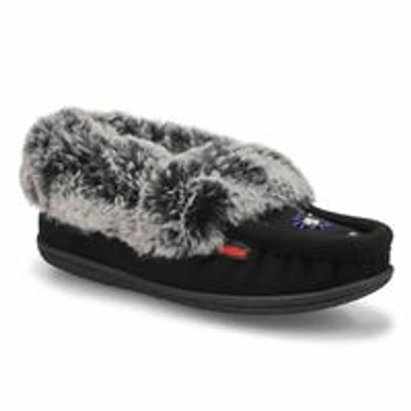SoftMocs vgane avec similifourrure CUTE5 V3, noir