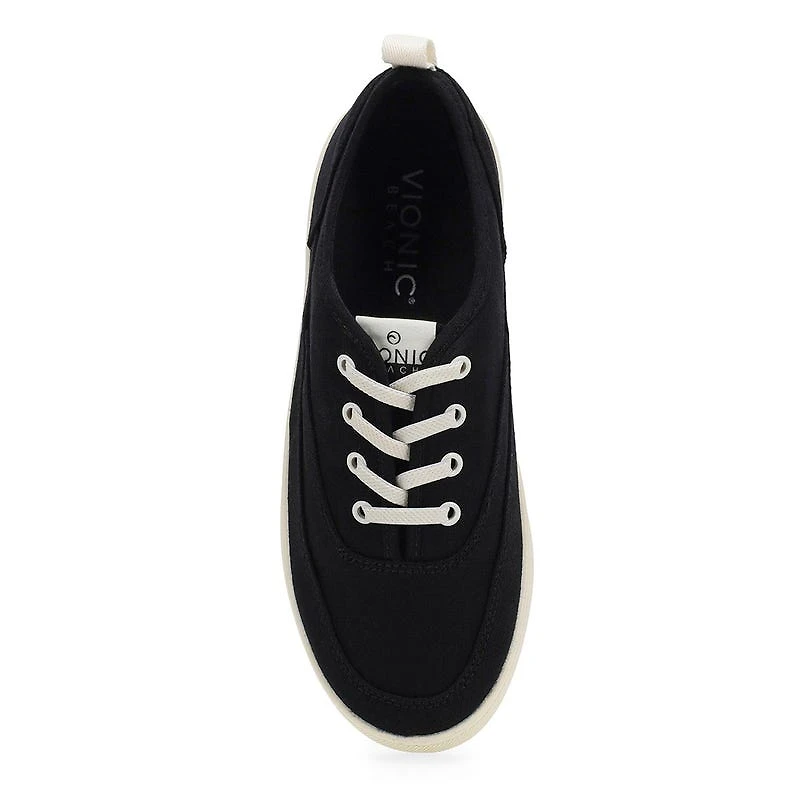 Women's  Cyan Lace Up Casual Sneaker - Black