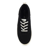 Women's  Cyan Lace Up Casual Sneaker - Black