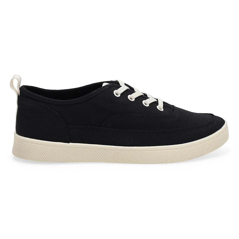 Women's  Cyan Lace Up Casual Sneaker - Black