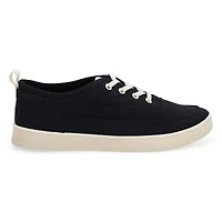 Women's  Cyan Lace Up Casual Sneaker - Black