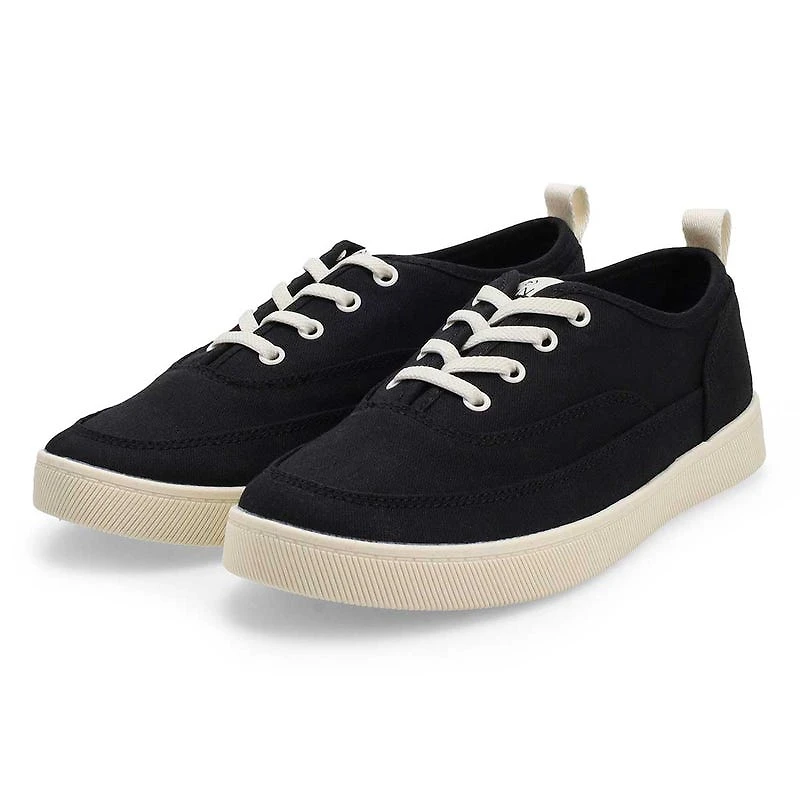 Women's  Cyan Lace Up Casual Sneaker - Black