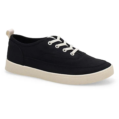 Women's Cyan Lace Up Casual Sneaker - Black