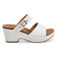 Women's  Dana Leather Slide Dress Sandal - White