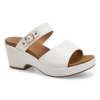 Women's  Dana Leather Slide Dress Sandal - White